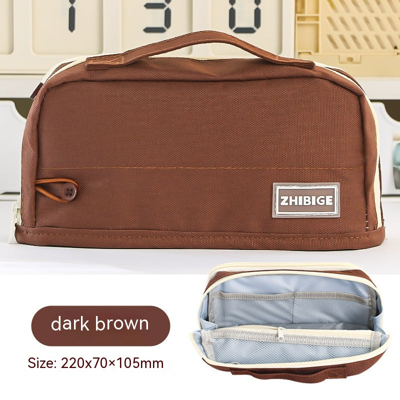 Estuche para lápices de gran capacidad y doble cara para estudiantes