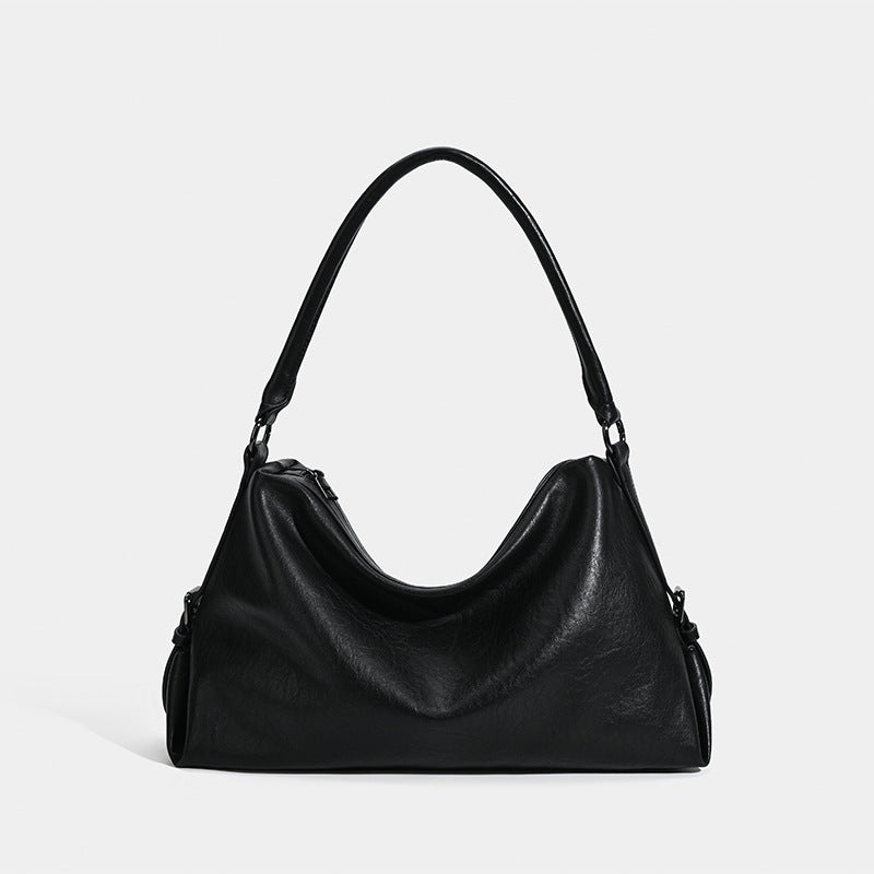 Bolso tote vintage de ante de gran capacidad