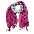 2pcs Hot Pink Semi Sheer Scarf , Delicate Drape For Warm Days,Office Appropriate Subtlety For Women Men
