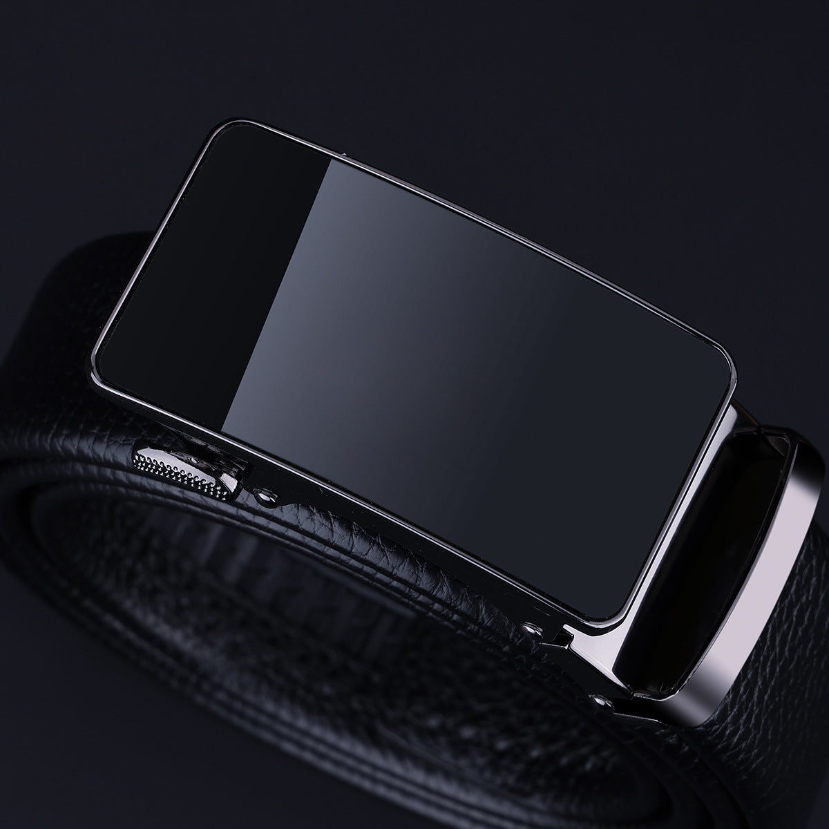 Full-Grain Leather With Automatic Buckle Business Professional Style Mens Belt