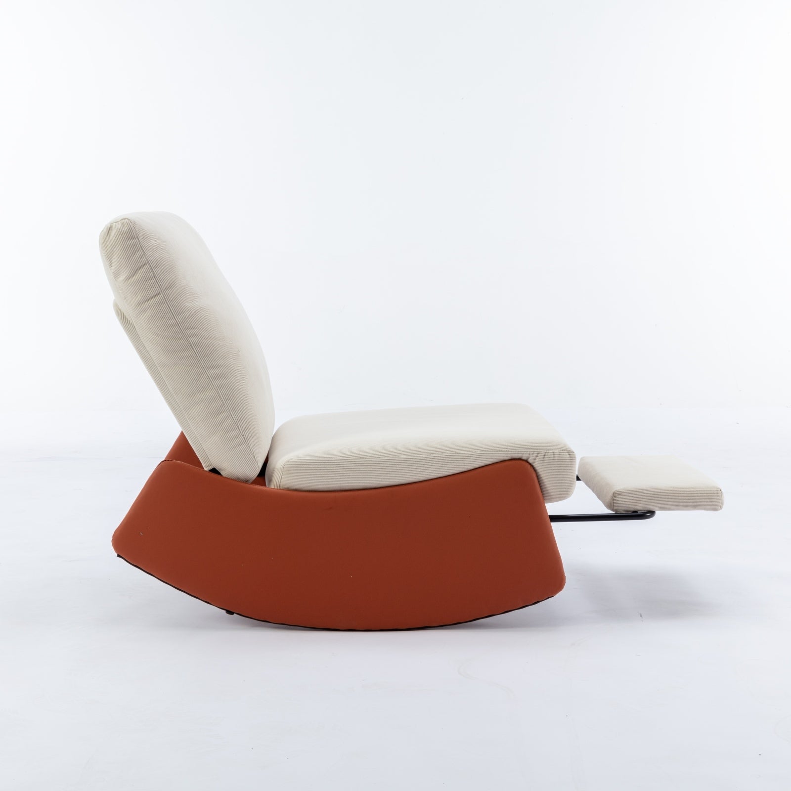 Sillón mecedor reclinable moderno, cómodo sillón mecedor para guardería con reposapiés, sillón de lectura decorativo, tapizado