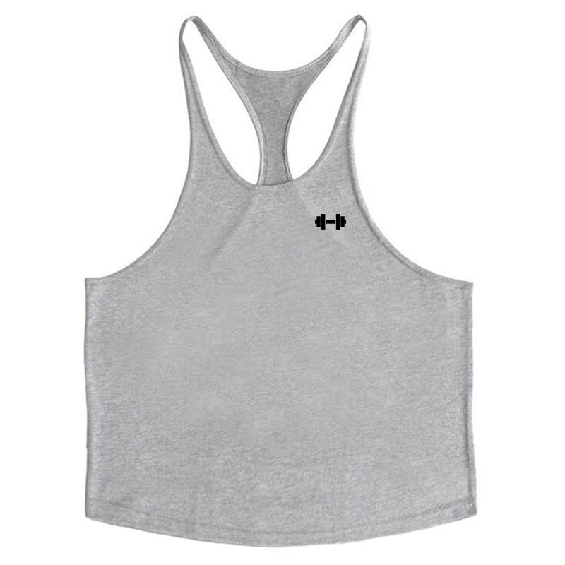 Camiseta de tirantes transpirable y holgada para hombre, ideal para entrenamientos y fitness en verano.