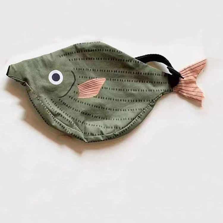 Bolso bandolera infantil estilo pez verde para padres e hijos
