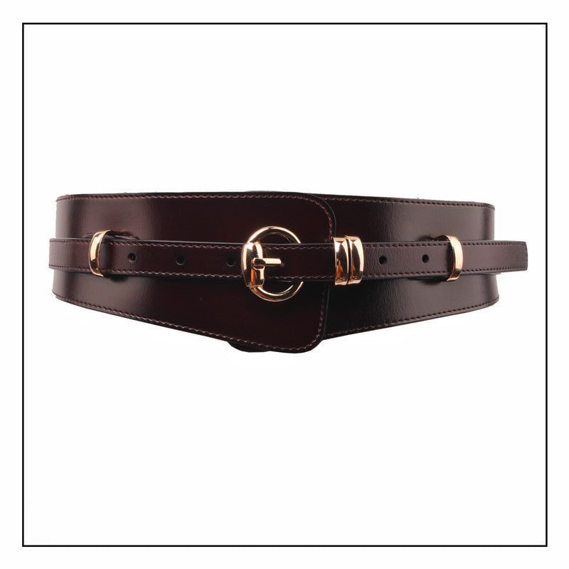 Abrigo de moda otoño-invierno con cinturón ancho