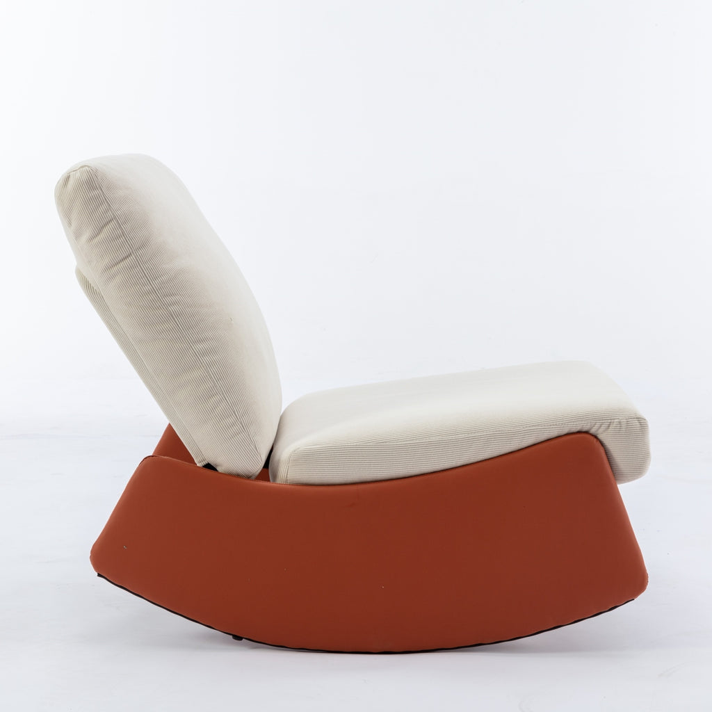 Sillón mecedor reclinable moderno, cómodo sillón mecedor para guardería con reposapiés, sillón de lectura decorativo, tapizado