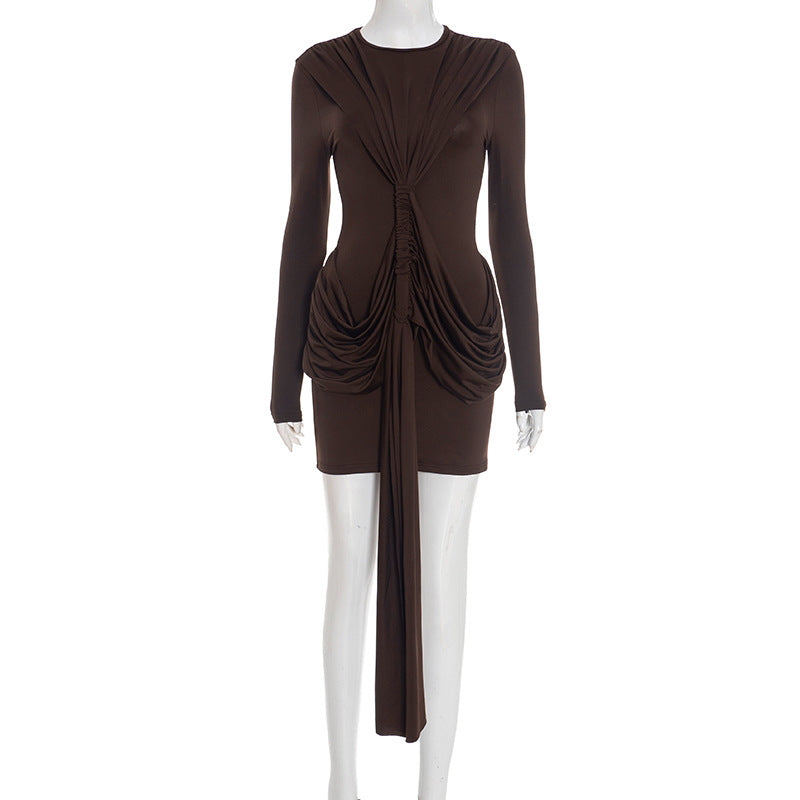Stylish And Elegant Short Sheath Dress With Long Sleeves
