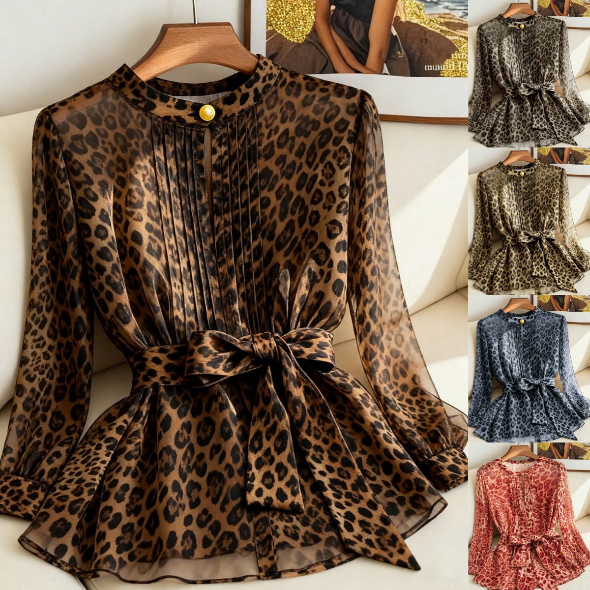 Loose-fit Chic Chiffon Blouse For Women