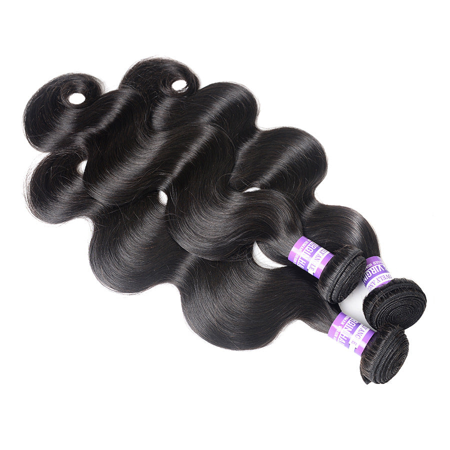 Cortina de cabello brasileño con ondas corporales