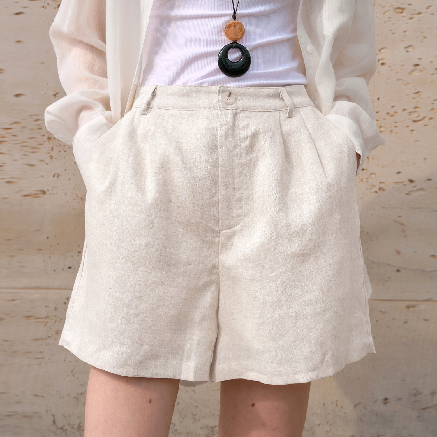 Old Money Style Casual Pants Loose-Fit Womens Linen Trousers