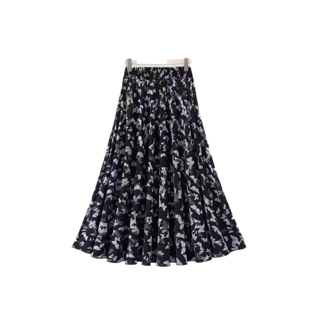 Vestido midi floral plisado adelgazante