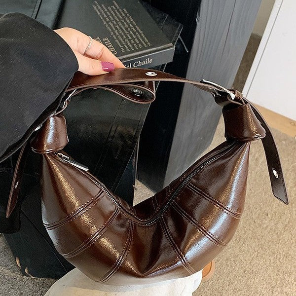 Bolso Dumpling: un bolso bandolera sencillo, elegante y retro para mujer.