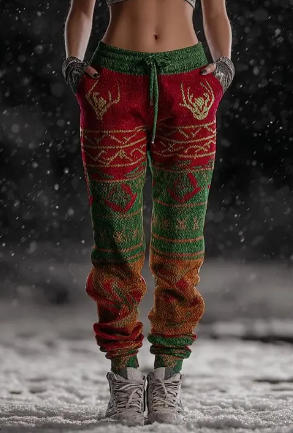 Mens Stylish Casual Printed Drawstring Sweatpants
