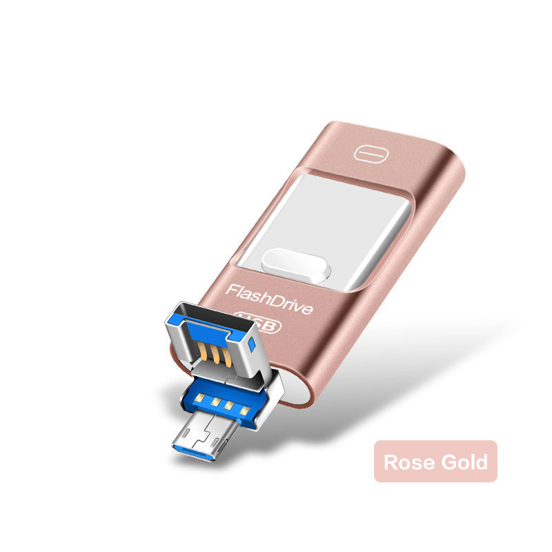 Unidad USB universal tres en uno para teléfono móvil y ordenador