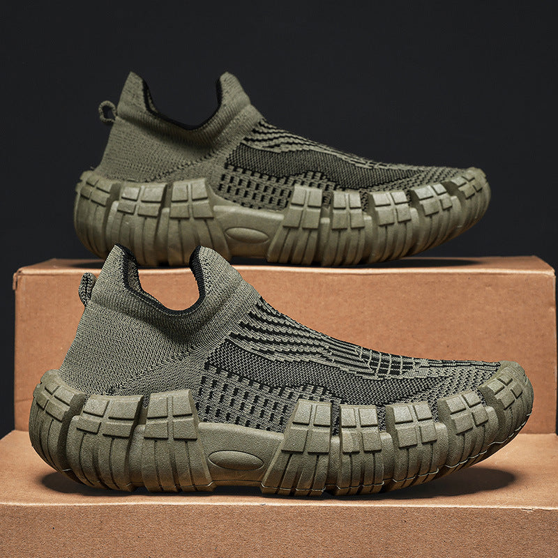 Zapatillas deportivas ligeras y antideslizantes de malla Flyknit para hombre