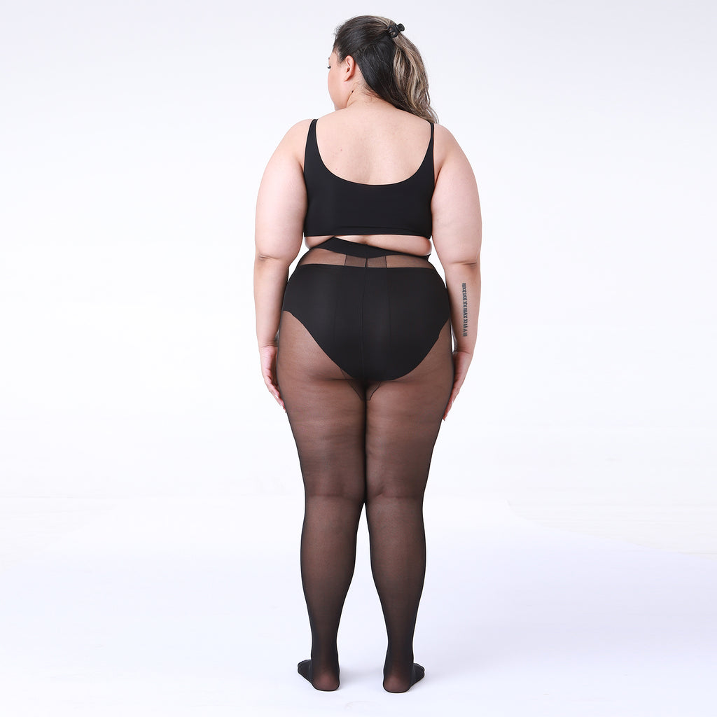 3-Pack Sheer Tights For Women T-Crotch 30D Plus Size Pantyhose Ultra-Soft