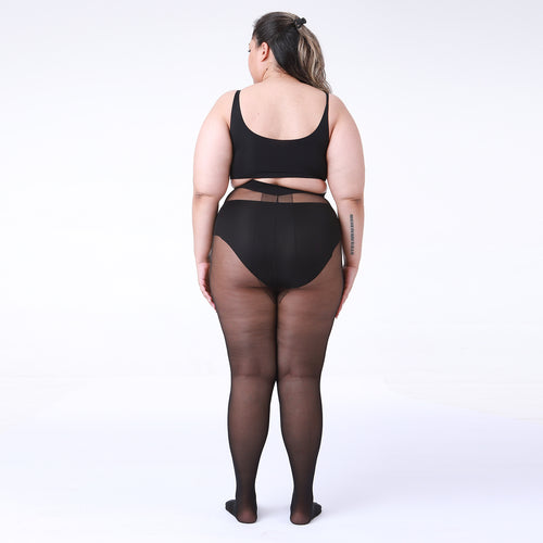3-Pack Sheer Tights For Women T-Crotch 30D Plus Size Pantyhose Ultra-Soft