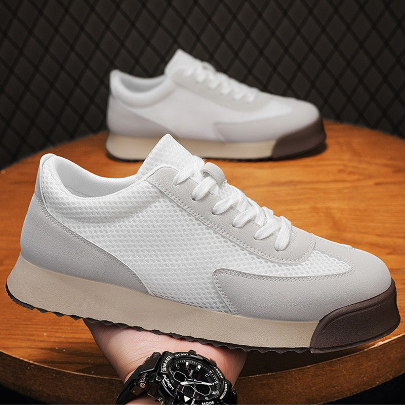 Zapatillas de running retro para hombre con suela gruesa para aumentar la altura