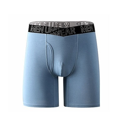 Calzoncillos bóxer transpirables para hombre, con forma de V, de longitud extendida, para correr y hacer ejercicio.