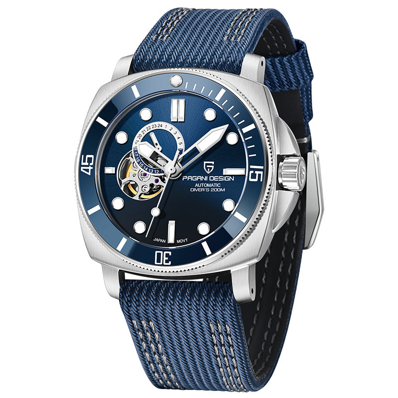 Reloj mecánico totalmente automático con pantalla luminosa y resistente al agua para hombre.