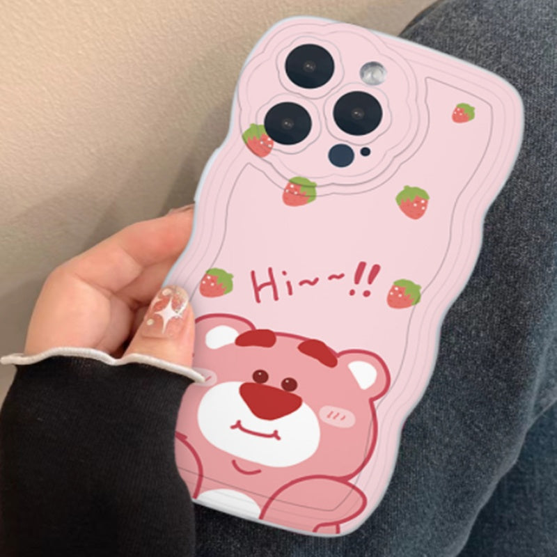 Funda protectora transparente para teléfono X Max con diseño de olas grandes