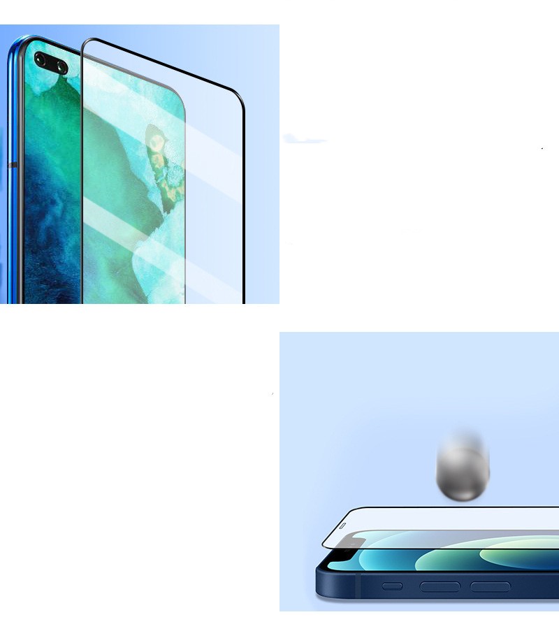 Protector de pantalla de vidrio templado de aluminio de alta calidad para teléfono móvil