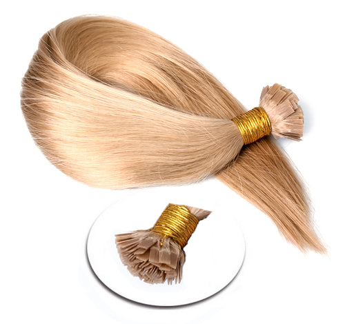 Extensiones de cabello con reflejos de color nano planos de cabello real