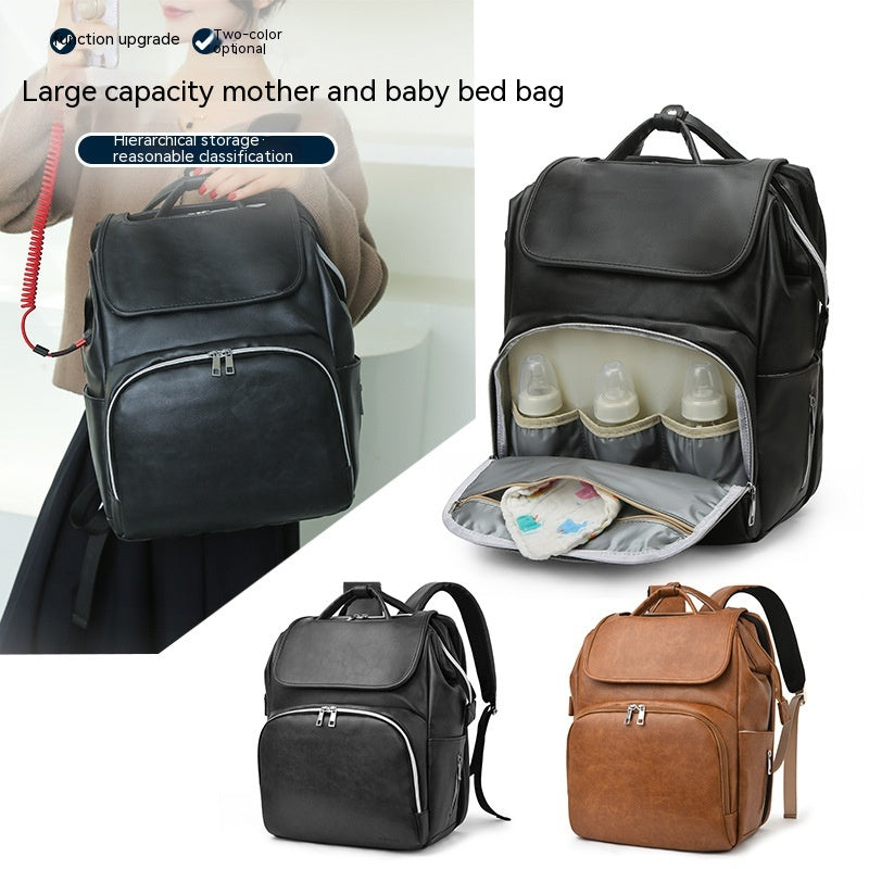 Bolsa de pañales para bebé Leisure Crib, ligera y de gran capacidad, resistente a salpicaduras, multiusos, para el hombro.