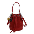 Bolso tipo cubo con asa de cordón para mujer