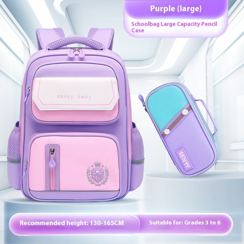 Mochila infantil con protección para la columna vertebral, impermeable, de tela Oxford de gran capacidad