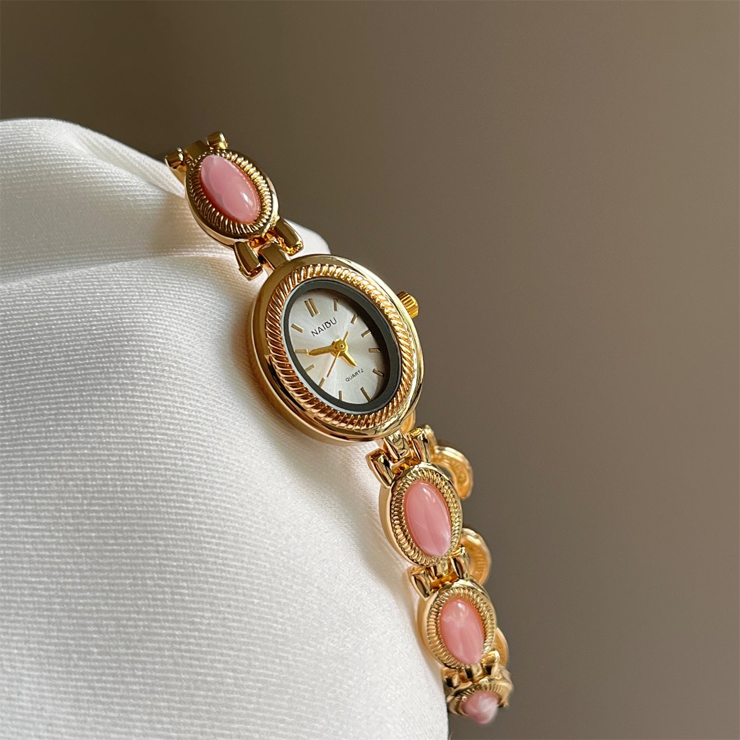 Reloj de pulsera con cuentas de ágata para mujer