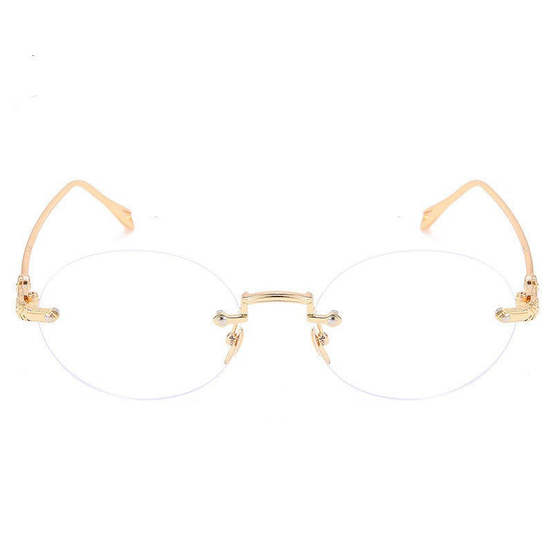 Montura de gafas para miopía vintage, moderna, ultraligera y sin montura, con cambio de color, para hombre.
