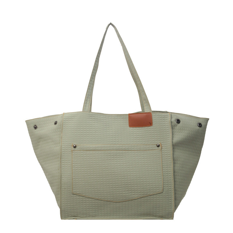 Bolso de lona elegante de gran capacidad y un solo hombro para mujer
