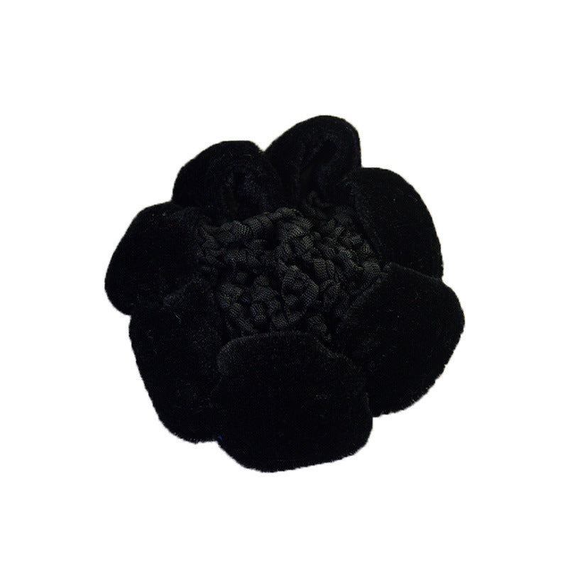 Diadema de terciopelo de color liso para danza con bolsa de malla para el cabello
