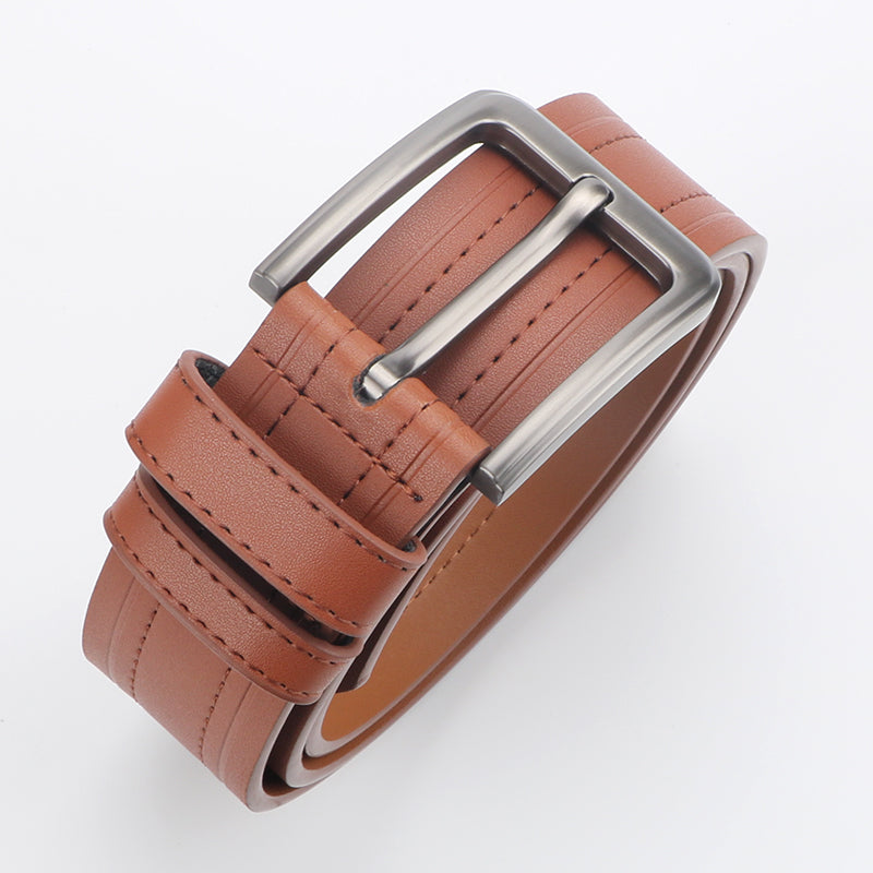 Cinturón de cuero para hombre, diseño para trabajo formal o informal.
