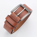 Cinturón de cuero para hombre, diseño para trabajo formal o informal.