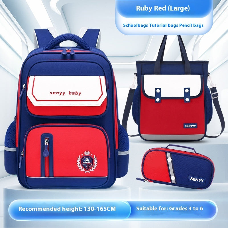 Mochila infantil con protección para la columna vertebral, impermeable, de tela Oxford de gran capacidad
