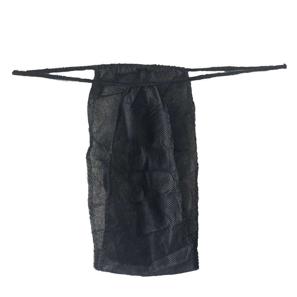 Black Non-woven Disposable Thongs Beauty Salon Sauna Sweat Steaming Hall Thong