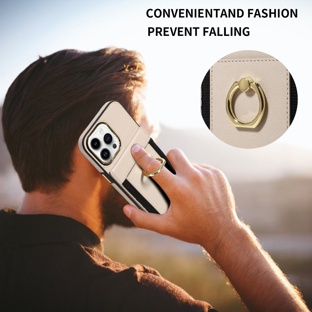 Estuche flexible para teléfono con cámara y anillo