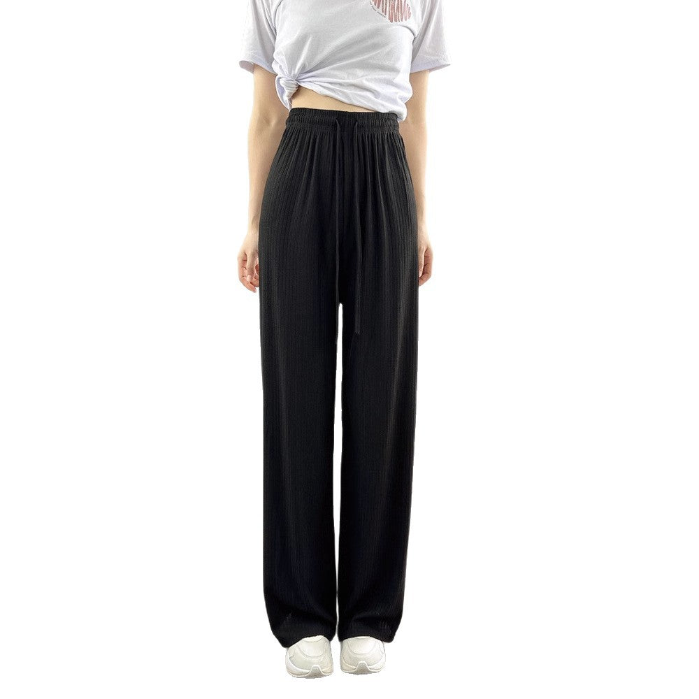 Pantalones de verano de jacquard para mujer, pantalones adelgazantes e informales.