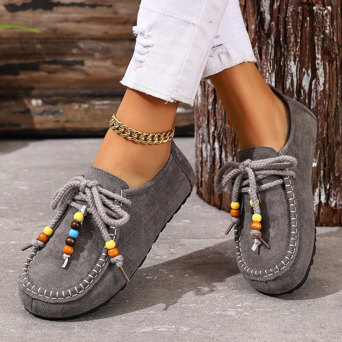 Plus-size Vintage Birkenstock-style Suede Casual Loafers