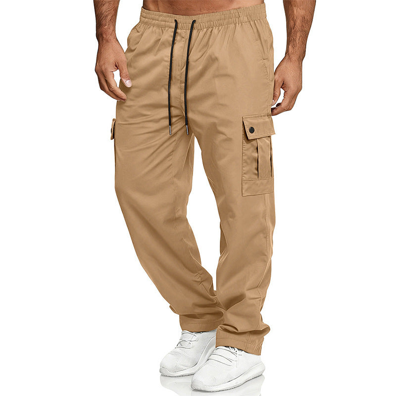 Pantalones de trabajo para exteriores, holgados y rectos, para hombre