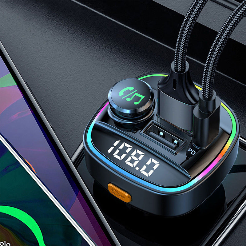 Transmisor FM Bluetooth 5.0, modulador de radio manos libres para coche, reproductor MP3