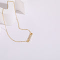 Collar versátil de 14k con diseño personalizado y clip de circonita