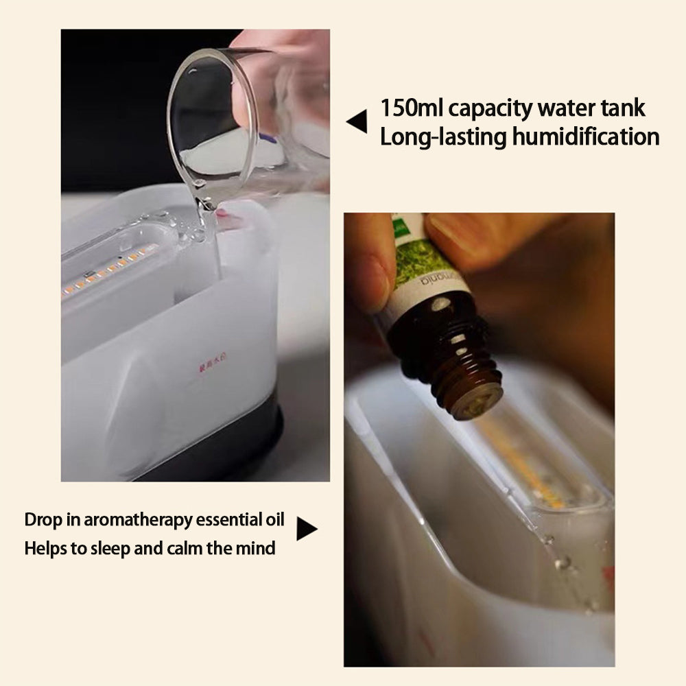Humidificador de llama con control remoto Bluetooth y luz LED, humidificador de aromaterapia personalizado de 150 ml.