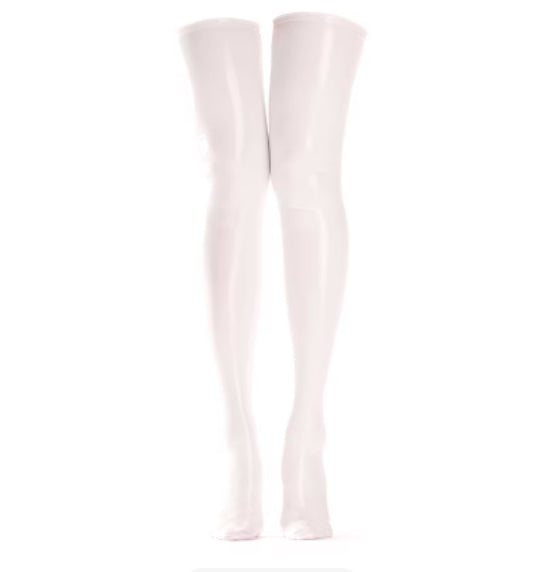 Sexy Anime Cosplay Glossy High-Elastic Latex Patent Leather Over-the-Knee Thigh-High Stockings