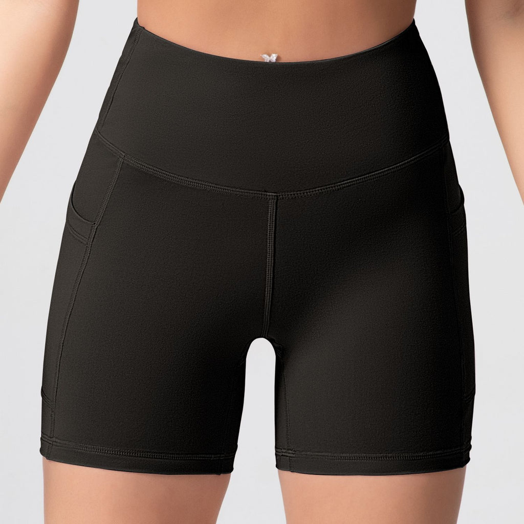 Pantalones cortos de cintura alta, elegantes y sexys para mujer que crean un look estilizado.