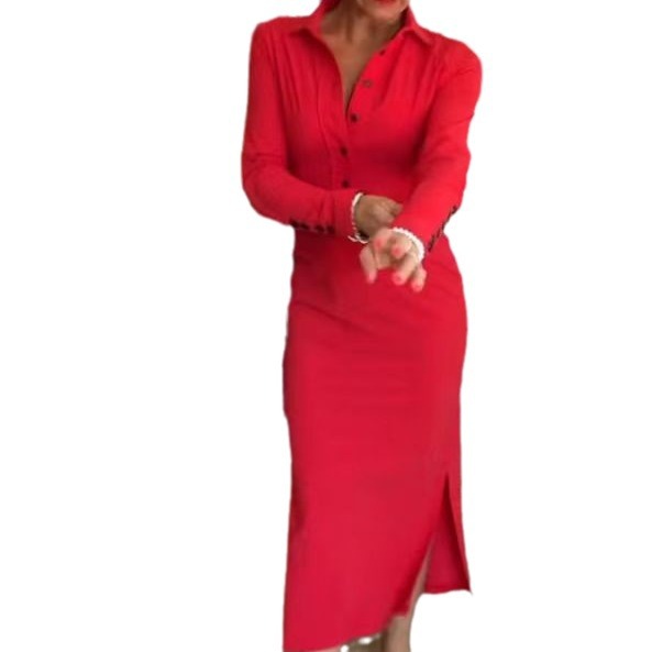 Vestido elegante de manga larga para mujer