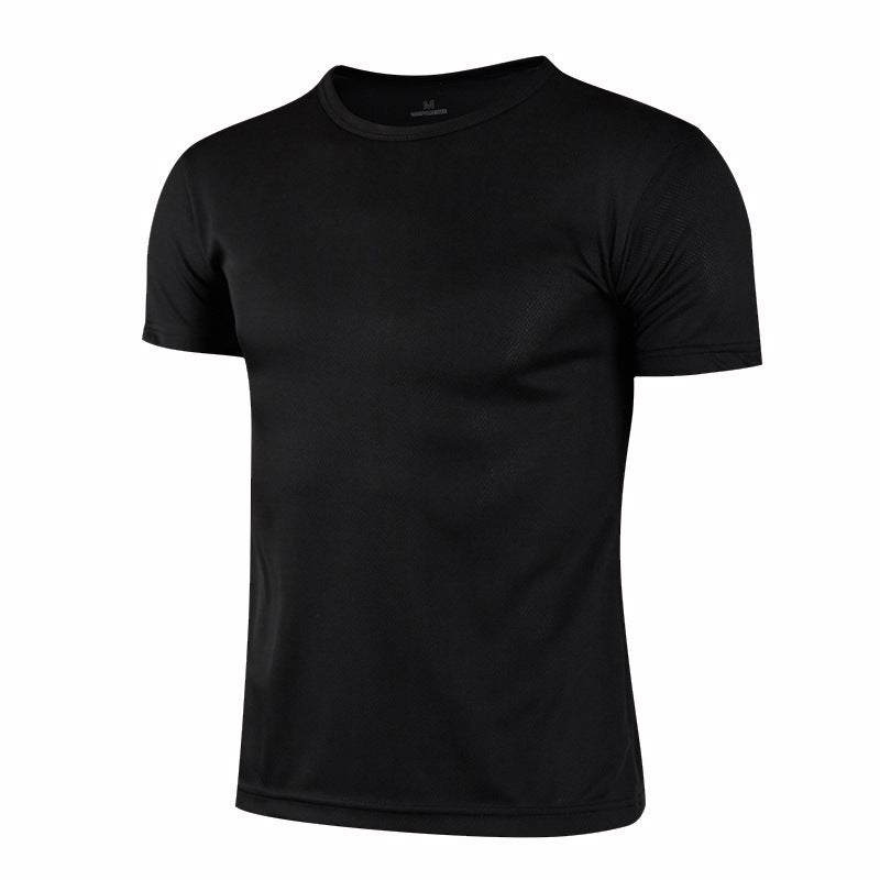 Camiseta de secado rápido con cuello redondo y mangas cortas, ideal para promociones o eventos culturales.