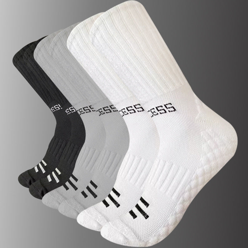 Calcetines deportivos con suela tipo toalla para una mayor absorción del sudor y transpirabilidad.