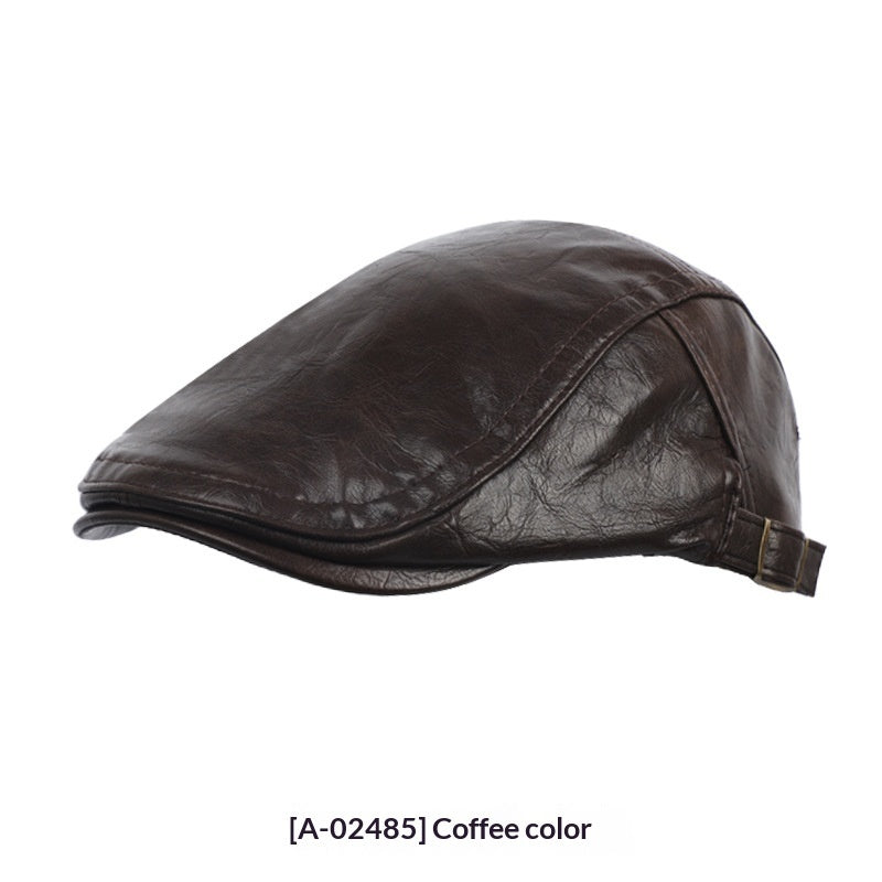 Autumn/Winter American-style Leather Trapper Hat Men's Vintage Painter's Cap
